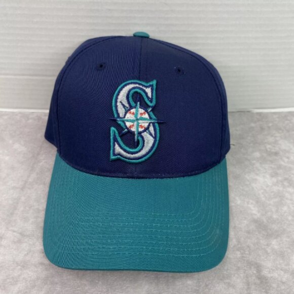 Vintage Seattle Mariners Hat Adult Navy Snapback MLB Baseball Outdoor Cap OFSM - Picture 1 of 12